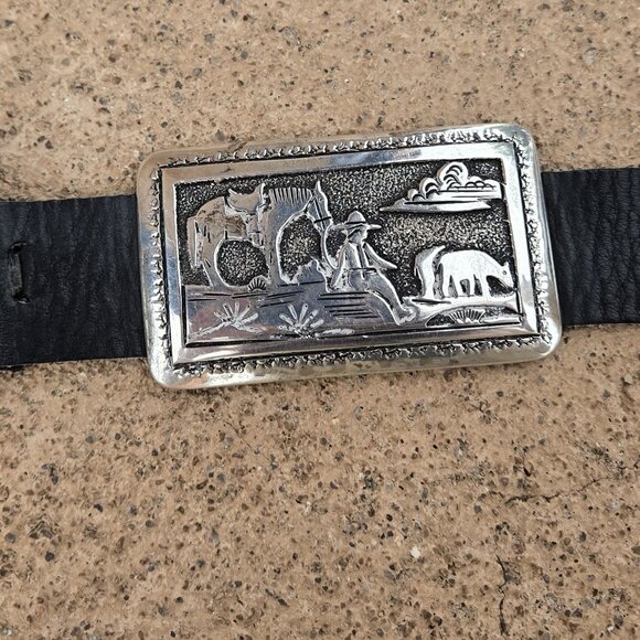 Tommy Jackson Pictorial Concho Belt - Picture 3 of 11